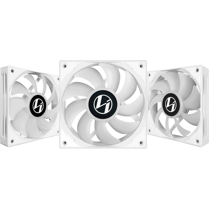 Lian Li ST120-3W ARGB 120mm PWM Fan (White, 3-Pack with Controller)