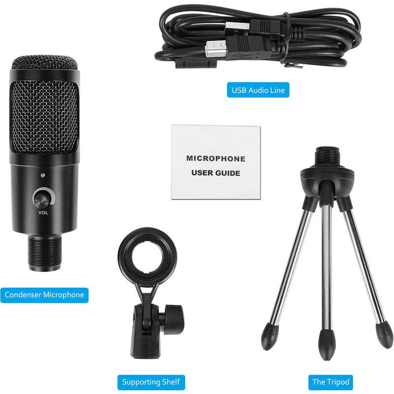 CAMVATE USB Condenser Microphone with Desktop Tripod