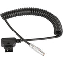 CAMVATE D-Tap to Straight 2-Pin LEMO-Type Coiled Power Cable for RED KOMODO (49.2")