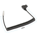 CAMVATE D-Tap to Straight 2-Pin LEMO-Type Coiled Power Cable for RED KOMODO (49.2")