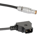 CAMVATE D-Tap to Straight 2-Pin LEMO-Type Coiled Power Cable for RED KOMODO (49.2")
