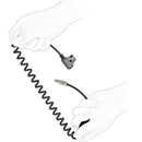 CAMVATE D-Tap to Straight 2-Pin LEMO-Type Coiled Power Cable for RED KOMODO (49.2")