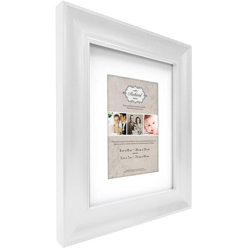 MCS 8x10" Archival Series Picture Frame with 5x7" Opening (White)