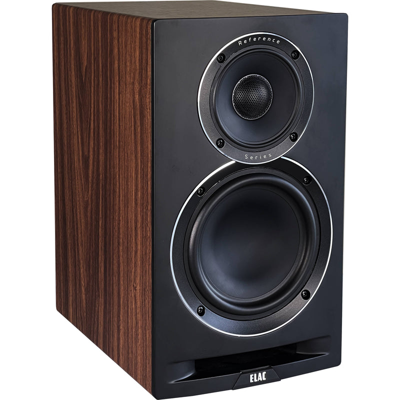 ELAC Uni-Fi Reference UBR62 3-Way Bookshelf Speakers (Satin Black with Walnut Sides, Pair)