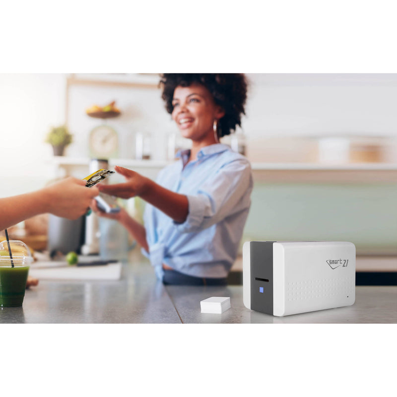 IDP SMART-21S Single-Sided ID Card Printer Kit (100-Print Ribbon)