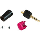 Cable Techniques CT-LPS-T35L-P Low-Profile Right-Angle 3.5mm TRS Screw-Locking Connector (Purple)