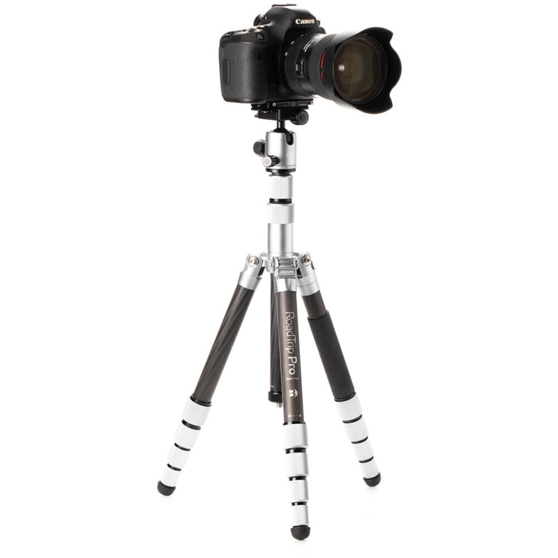 Benro MeFOTO RoadTrip Pro Carbon Fiber Series 1 Travel Tripod with Ball Head and Monopod (Silver)