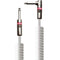 Monster Cable Prolink Classic Series Right-Angle 1/4" Male to Straight 1/4" Male Coiled Instrument Cable (White, 12')