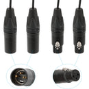 CAMVATE 10-Pin LEMO-Type to 3-Pin XLR Audio Breakout Cable for Atomos Shogun/Inferno (13.7")