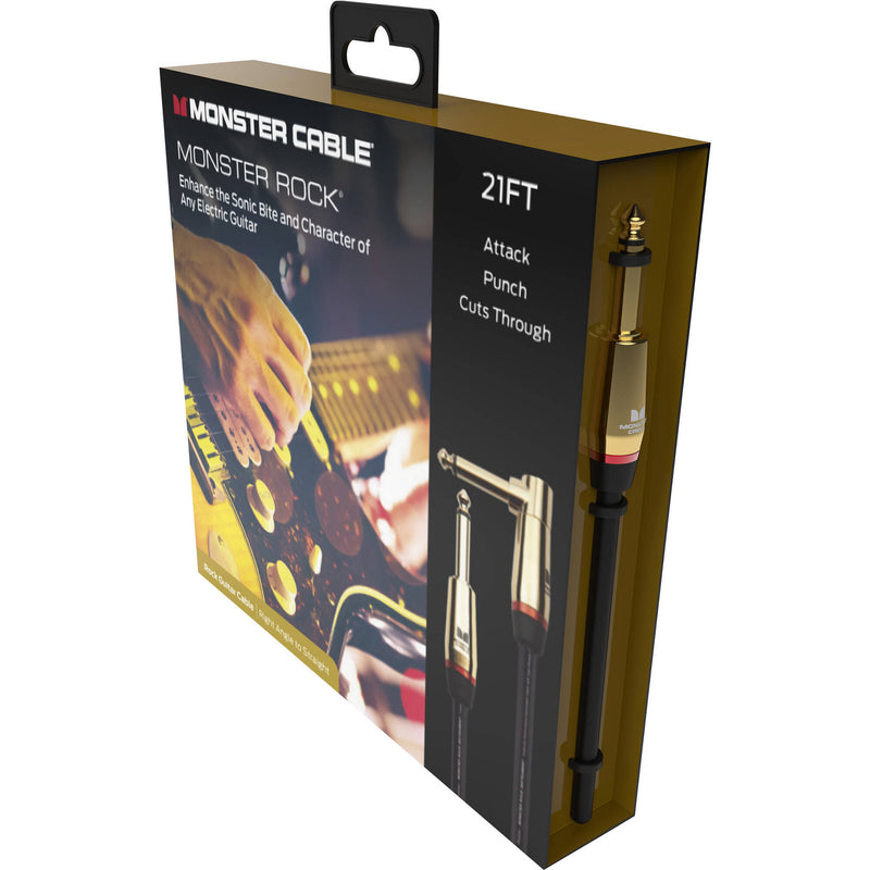 Monster Cable Prolink Rock Series Right-Angle 1/4" Male to 1/4" Male Instrument Cable (21')