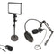 Bescor Specter Light Kit with Tabletop Stand, AC Adapter, and Microphone