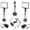 Bescor Specter 2-Light Kit Tabletop Stands, and USB Microphone