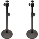 Bescor TTLSD Dual Table Top Light Stand Kit