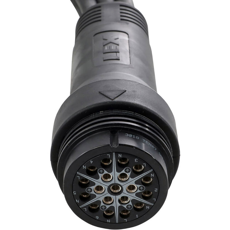 Lex Products EverGrip Break-In Six NEMA 5-15 Edison Male to LSC19 Female Cable (3')