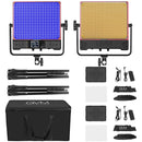 GVM 50SM RGB LED Double-sided Light Bi-Color Soft Panel 2-Light Kit