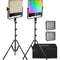 GVM 50SM RGB LED Double-sided Light Bi-Color Soft Panel 2-Light Kit