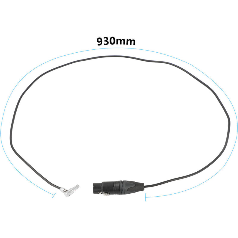 CAMVATE 3-Pin XLR to Right-Angle 5-Pin LEMO Audio Cable for ALEXA Mini (40")