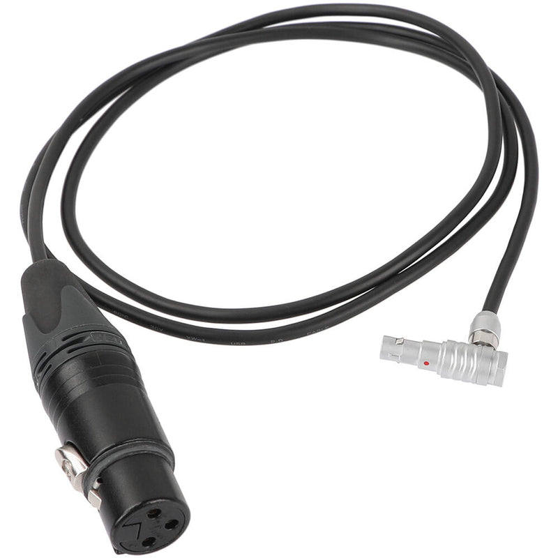 CAMVATE 3-Pin XLR to Right-Angle 5-Pin LEMO Audio Cable for ALEXA Mini (40")