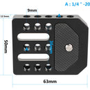 CAMVATE Cheese-Type Base Plate with 1/4"-20 Screw Mount