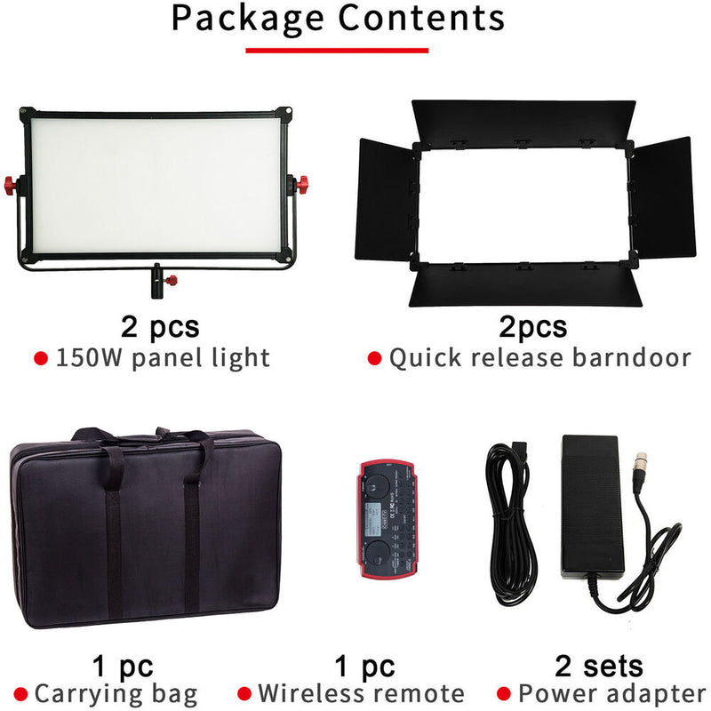 CAME-TV Boltzen Perseus RGBT 150W SMD Portable LED 2-Light Kit