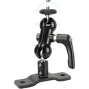 CAMVATE Dual Ball Head with 1/4"-20 Screw, Locking Lever & Wall Mount Base