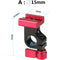 CAMVATE 15mm Single Rod Clamp with Cold Shoe Mount Adapter (Red Locking Lever)