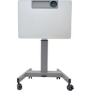 Luxor 28 x 21" Pneumatic Adjustable Height Flip Top Student Desk/Nesting Desk (Gray)