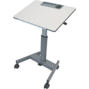 Luxor 28 x 21" Pneumatic Adjustable Height Flip Top Student Desk/Nesting Desk (Gray)