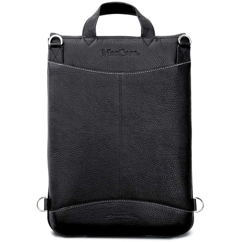 MacCase 16" Premium Leather Macbook Pro  Flight Jacket with Backpack (Black)