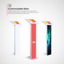 CTA Digital Locking Floor Stand Kiosk with Graphics Slot (White)