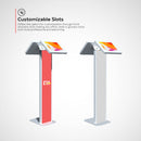 CTA Digital Dual-Enclosure Locking Floor Stand Kiosk with Graphic Slot for 9 to 11" Tablets (White)