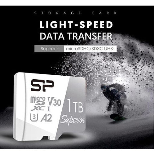 Silicon Power 1TB Superior UHS-I microSDXC Memory Card with SD Adapter