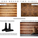 V-FLAT WORLD 30 x 40" Duo-Board Double-Sided Background (Aged Cutting Board/Butchers Board)