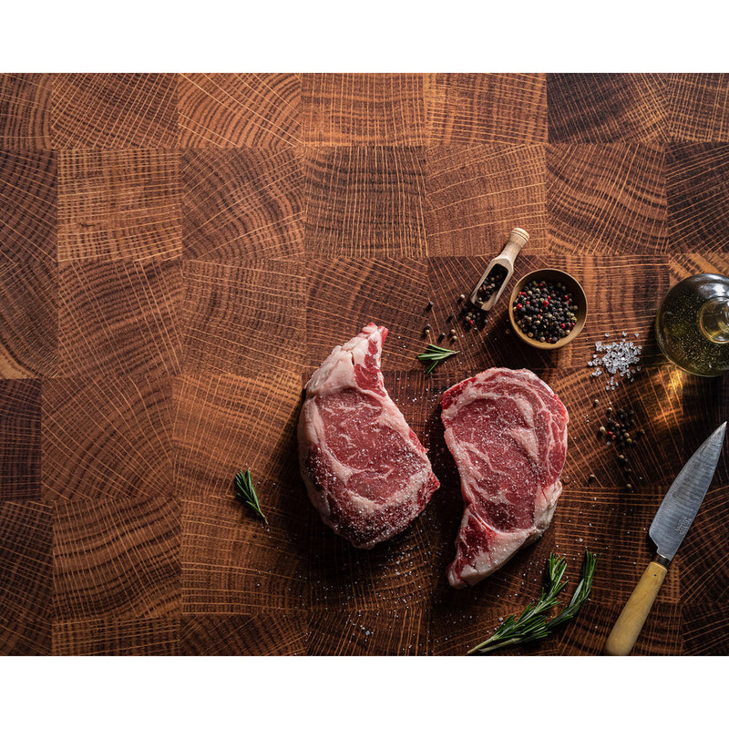 V-FLAT WORLD 30 x 40" Duo-Board Double-Sided Background (Aged Cutting Board/Butchers Board)