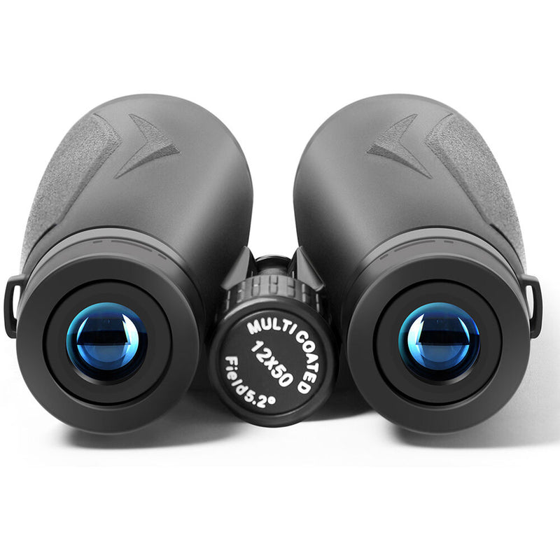 GVM 12x50 HD Roof Prism Binoculars (Black)