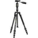 Vanguard VEO 3T 204CBP Carbon Fiber 4-in-1 Travel Tripod with VEO 2 BP-45T Ball/Pan Head and Bluetooth Remote