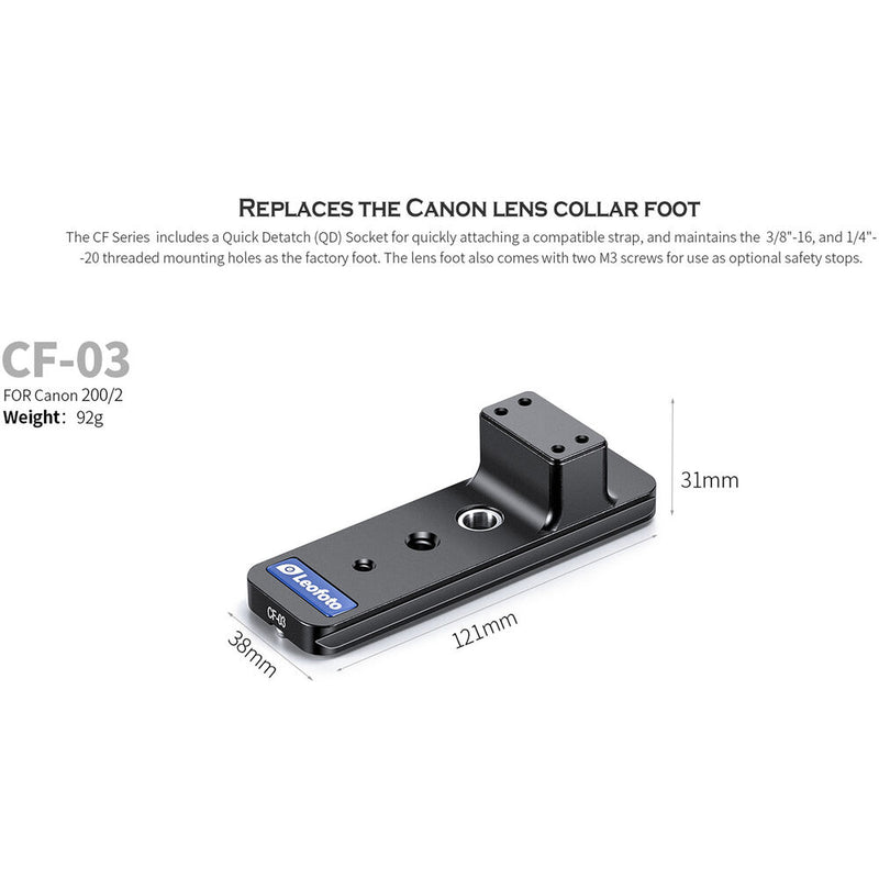 Leofoto CF-03 Replacement Lens Collar Foot for Select Canon Lenses