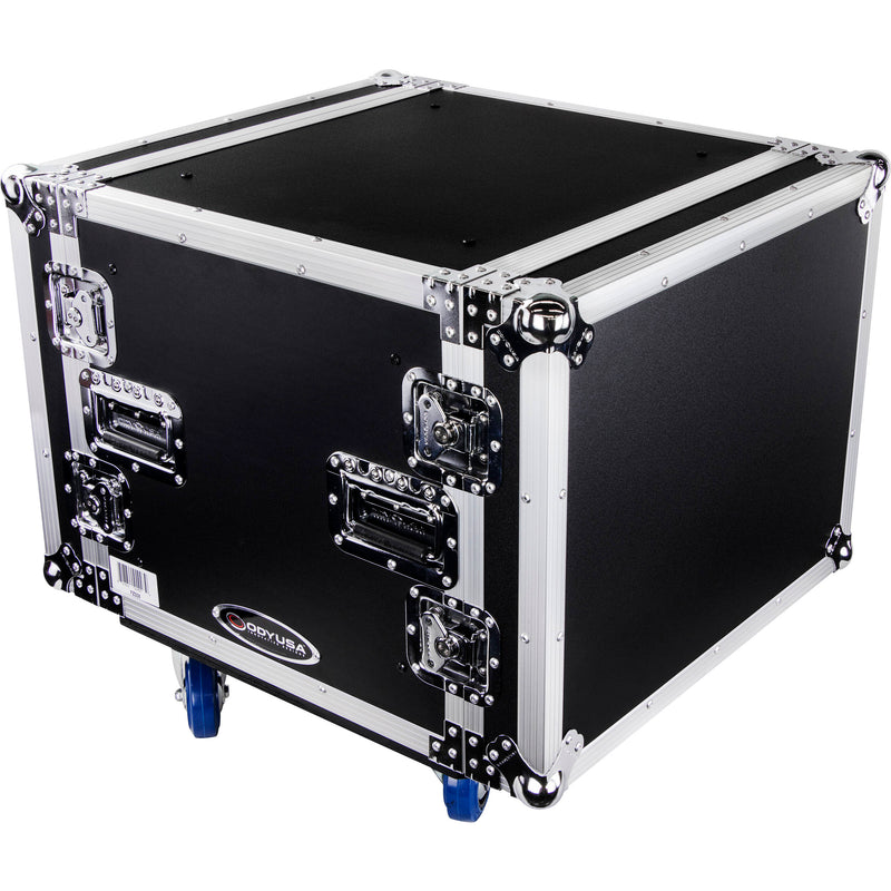Odyssey Flight Zone Shockmount Case with Wheels (8 RU)