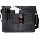 MacCase Premium Leather Messenger Bag (Black)