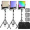 GVM 50SM RGB LED Double-sided Light Bi-Color Soft Panel 3-Light Kit