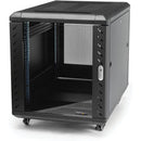 StarTech 12U 36" Knock-Down Server Rack Cabinet with Casters