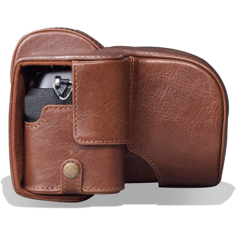 MegaGear Ever Ready Genuine Leather Camera Case for FUJIFILM X-S10 with 18-55mm Lens (Brown)