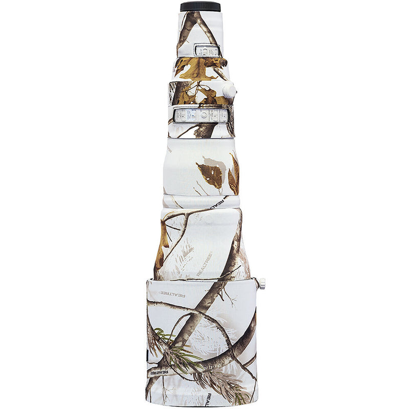 LensCoat Lens Cover for Canon RF 600 f/4L IS Lens (RealTree AP Snow Camo)