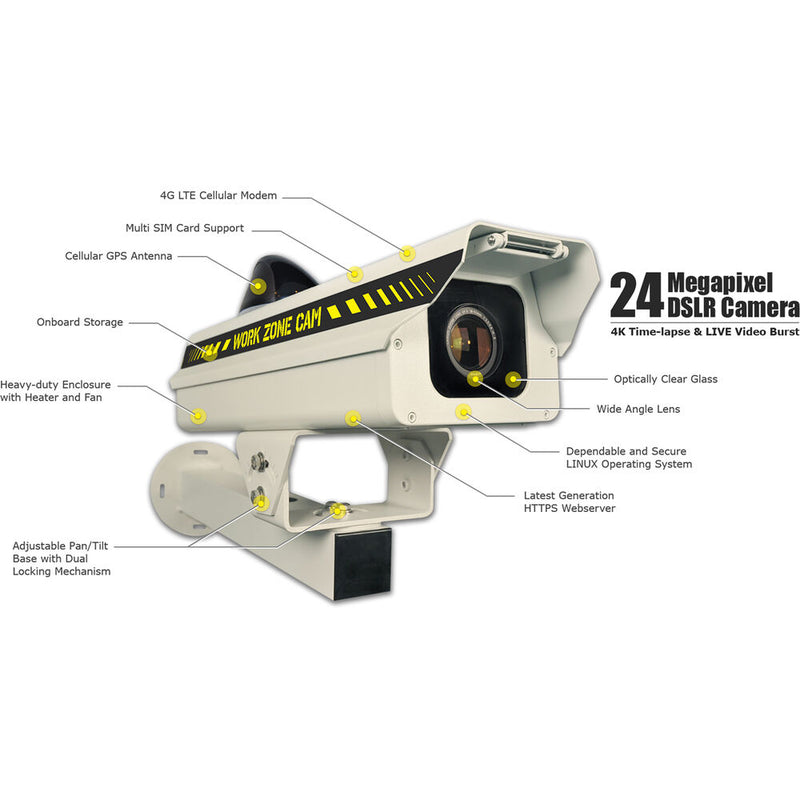 Work Zone Cam WZ24PRO 24MP Professional Cellular Network Camera