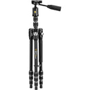 Vanguard VEO 3T 204ABP Aluminum 4-in-1 Travel Tripod with VEO 2 BP-45T Ball/Pan Head and Bluetooth Remote