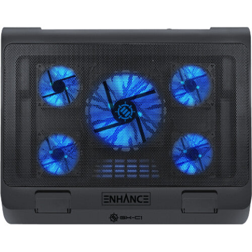 Enhance GX-C1 Laptop Cooling Stand with 2 USB Ports and 5 Blue LED Fans