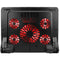 Enhance GX-C1 Laptop Cooling Stand with 2 USB Ports and 5 Red LED Fans