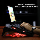 Enhance GX-C1 Laptop Cooling Stand with 2 USB Ports and 5 Red LED Fans