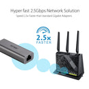 ASUS USB-C2500 USB 3.0 Type-A to 2.5G RJ45 Ethernet Adapter