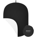 Westcott Collapsible 2-in-1 Black and White Backdrop (5 x 6.5')